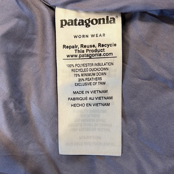 Girls Patagonia Down Parka - Navy - Size Small - Picture 6 of 7